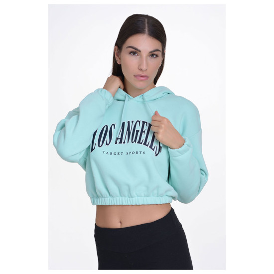 Target Γυναικείο φούτερ Loose Cropped Hoodie Fleece "Los Angeles" Target Γυναικείο φούτερ Loose Cropped Hoodie Fleece "Los Angeles"